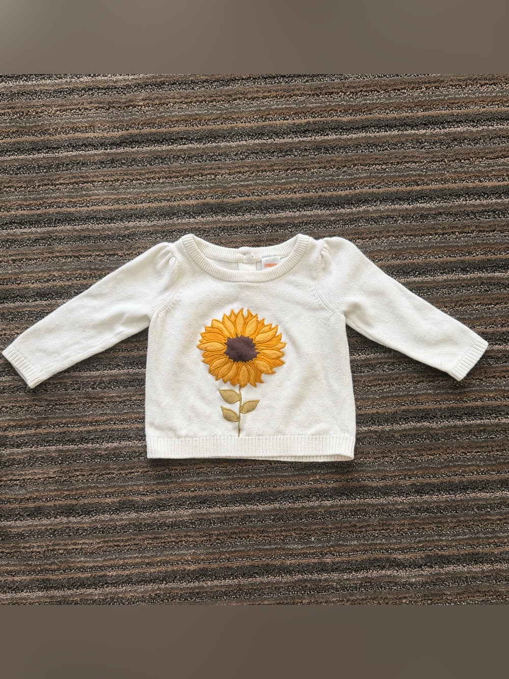 Gymboree Baby Girl Sweater with Sunflower Applique